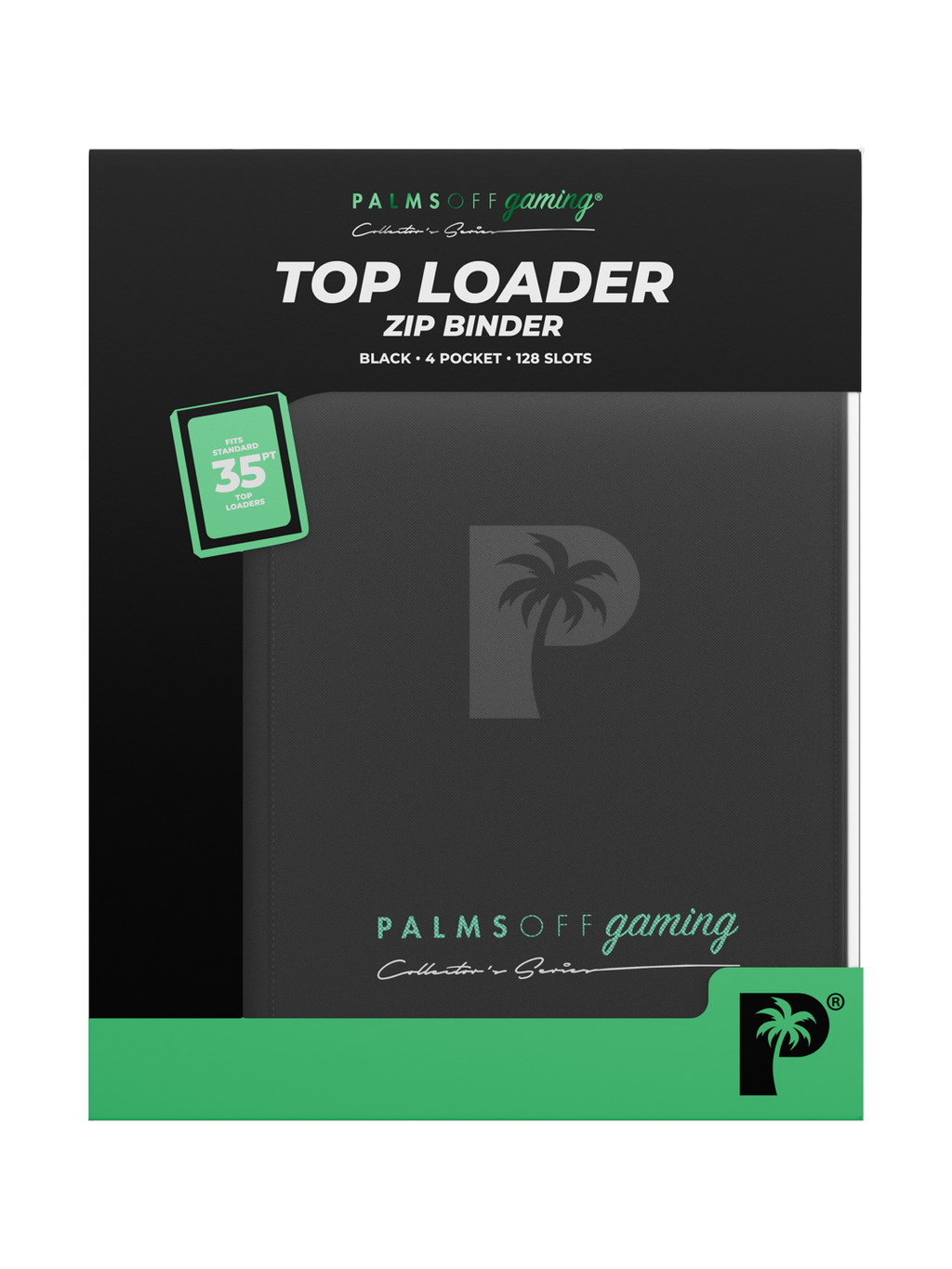Collector's Series Top Loader Zip Binder - 4 Pocket - Black
