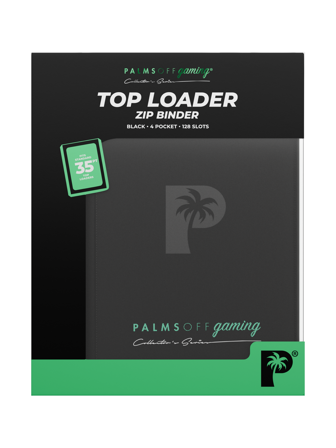 Collector's Series Top Loader Zip Binder - 4 Pocket - Black